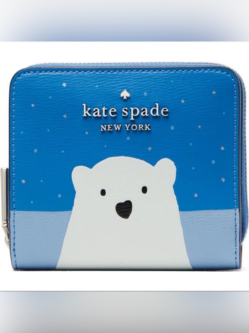 NWT Kate Spade Arctic Friends Polar Bear Small Zip Around Wallet